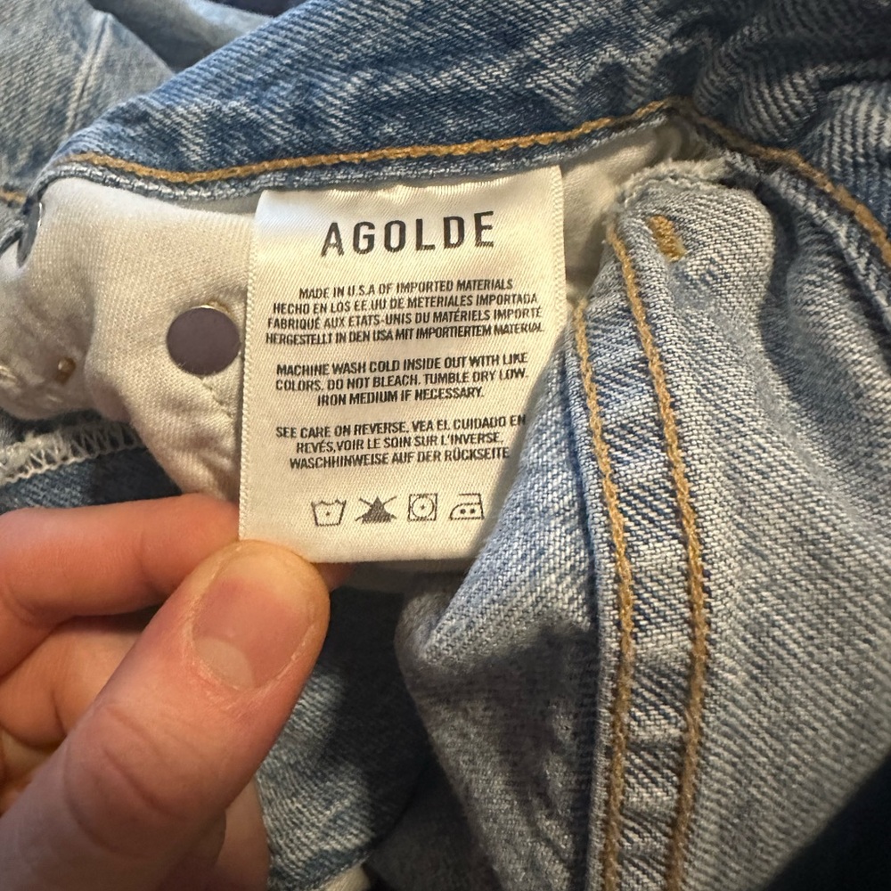 Agolde Criss Cross Straight Leg Jeans - Picture 5 of 7